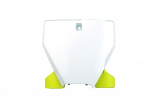 UFO TABLICA ZA STARTNI BROJ SA POSZERZENIEM HUSQVARNA TC 125/250, FC 250/350/450 '19-22, BOJA BELA