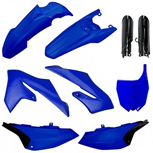POLISPORT KOMPLET PLASTIKE (FULL KIT) YAMAHA YZ 65 '19-'26W SETU TABLICA PREDNJA (8665500002) I ŠTITNICI AMORTIZERA (8399800002) BOJA PLAVA OEM