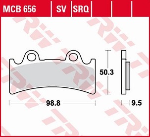 TRW ZF PLOČICE KOČIONE KH190 SINTER STREET TRIUMPH DAYTONA 900 SUPER III '94-'96, YAMAHA YZF 750R/SP '93-'98, FZR 1000 GENESIS '95-'95, PREDNJI
