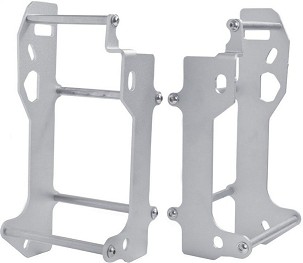 CROSSPRO RASPRODAJA ŠTITNIK HLADNJAKA ALUMINIJUMSKA MODEL LIGHT: KAWASAKI KXF 250 '17-'20 BOJA SREBRNA ANODIRANI