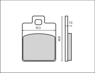 BRENTA PLOČICE KOČIONE KH260 (ORGANIC) SKUTERI PEUGEOT, PIGGIO, SYM, VESP (FT 3014)