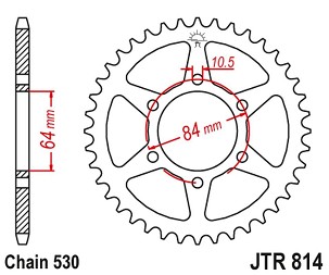 JT LANČANIK ZADNJA 814 42 SUZUKI GT 380, GS 400 '77-78, GS 450 '84-87 (81442JT) (LANAC 530)