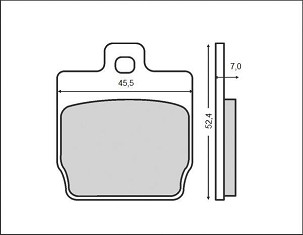 BRENTA PLOČICE KOČIONE KH268 (ORGANIC) YAMAHA/ MBK (FT 3016)