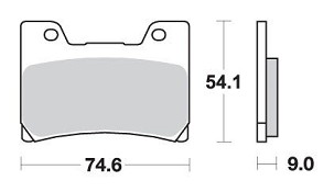 SBS PLOČICE KOČIONE KH160 STREET PERFORMANCE (EXCEL) SINTER BOJA ZLATNA