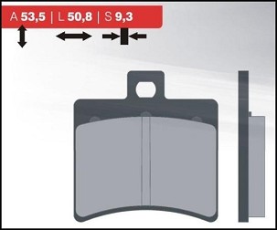 BRENTA PLOČICE KOČIONE KH298 (ORGANIC) ZADNJI