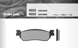 BRENTA PLOČICE KOČIONE KH275 (ORGANIC) YAMAHA/MBK/ITALJET, PREDNJI+ZADNJI