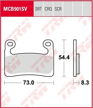 TRW ZF PLOČICE KOČIONE KH724 SINTER STREET BMW R 1250 GS ADVENTURE 19-21, BMW R 1250 GS 19-21, BMW R 1250 RT 19-21, BMW S 1000 RR 19-21 PREDNJI