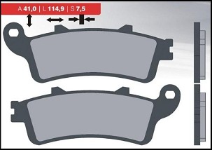 BRENTA PLOČICE KOČIONE KH281 / KH261 (ORGANIC) (DEBLJINA 9,5MM)