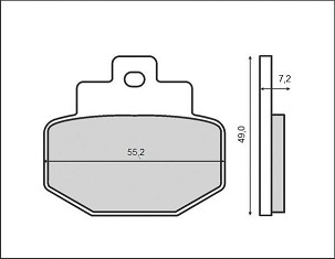 BRENTA PLOČICE KOČIONE KH321 (ORGANIC) GILERA.PIAGGIO/VESPA, ZADNJI