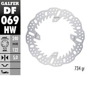 GALFER DISK KOČIONI ZADNJI HONDA CR 125/250; CRF250R '04-'23; CRF 450R '09-'23 (240X140X5MM) SHARK ENDURO MX