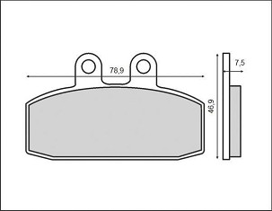 BRENTA PLOČICE KOČIONE KH256 / KH113 (ORGANIC) PREDNJI