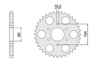 CHT RASPRODAJA LANČANIK ZADNJA 501 35 KAWASAKI SA 1000A (501-35) (LANAC630)