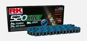 RK LANAC POGONSKI BB520XRE-120(XW-RING) ZAKIVAK (CLF) U SETU BOJA PLAVA (ZAPREMINA: ZA 800 CCM) (36,5 KN)