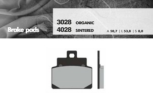 BRENTA PLOČICE KOČIONE KH301 (ORGANIC) (SKUTERI APRILIA 125)