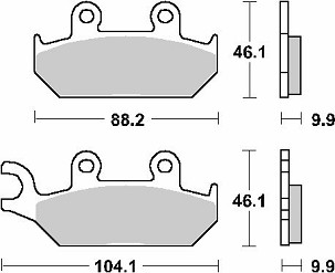 SBS PROMOCIJA PLOČICE KOČIONE KH172 STREET STANDART CERAMIC BOJA CRNA