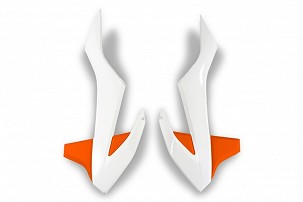 UFO ŠTITNICI HLADNJAKA KTM SX 85 '18-'24 BOJA OEM '19 (BELA/NARANDŽASTA)