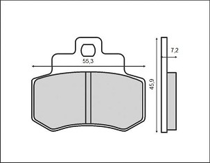 BRENTA PLOČICE KOČIONE KH356 (ORGANIC) (KYMCO)