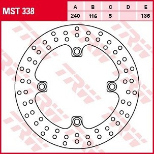 TRW ZF DISK KOČIONI ZADNJI HONDA CBR 500 / CB 500 F / X 13-, CBF 500 04-08, CB / CBF / CBR 600 / HORNET 04-15, CB / CBR 650 14-18, CBF 1000 06-16