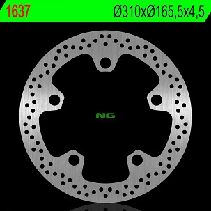 NG DISK KOČIONI PREDNJI HONDA VFR1200X CROSS TOURER '17-'21, GL 1800 F6C '15 (310X165,5X4,5MM)(5X20,5MM)