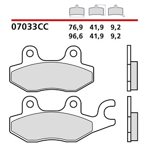 BREMBO 2026/06 KOČIONE PLOČICE KH197 ROAD / SCOOTER CARBON CERAMIC CC (POLUMETALNE) (ECE R90)
