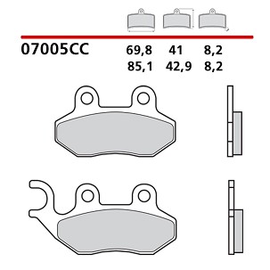 BREMBO 2026/06 KOČIONE PLOČICE KH264 ROAD / SCOOTER CARBON CERAMIC CC (POLUMETALNE) (ECE R90)