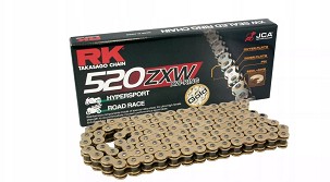 RK LANAC POGONSKI 520ZXW-122 (XW-RING) ZAKIVAK (CLF) U SETU BOJA ZLATNA (ZAPREMINA: ZA 1200 CCM) (42 KN)