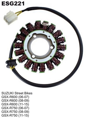 ELECTROSPORT NAMOTAJ ALTERNATORA (STATOR) SUZUKI GSXR 600 '06-'17, GSXR 750 '06-'17