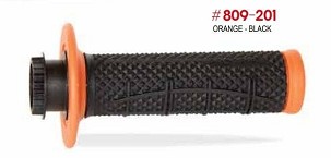 PROGRIP RUČKE PG809 OFF ROAD SA BLOKADOM SCS LOCK-ON + 7 ADAPTERA ROLGAZU (22+25MM) BOJA NARANDŽASTA CRNA DVOKOMPONENTNE HALF WAFFLE DUŽ. 115MM (809-201)