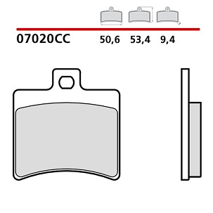 BREMBO 2026/06 KOČIONE PLOČICE KH298 ROAD / SCOOTER CARBON CERAMIC CC (POLUMETALNE) (ECE R90)