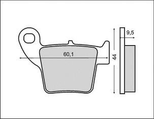 BRENTA PLOČICE KOČIONE KH346 (ORGANIC) HONDA CR/CRF`02-16, ZADNJI