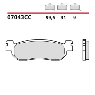 BREMBO 2026/06 KOČIONE PLOČICE KH275 ROAD / SCOOTER CARBON CERAMIC CC (POLUMETALNE) (ECE R90)