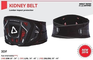 LEATT BUBREŽNI POJAS KIDNEY BELT 3DF 3.5 BLACK BOJA CRNA VELIČINA L/XL