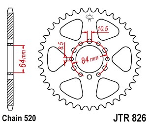 JT LANČANIK ZADNJA 819 47 SUZUKI GSX 250 '82-84 (81947JT) (LANAC 520)