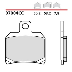 BREMBO 2026/06 KOČIONE PLOČICE KH266 ROAD / SCOOTER CARBON CERAMIC CC (POLUMETALNE) (ECE R90)