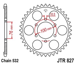 JT LANČANIK ZADNJA 806 43 SUZUKI RF 900R '94-00 (80643JT) (LANAC 532)