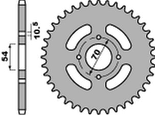 PBR RASPRODAJA LANČANIK ZADNJA 4304 40 C45 HONDA CBR 125R '04-'10 (JTR1206.40) (LANAC 520) (STD.-2) (MADE IN ITALY)