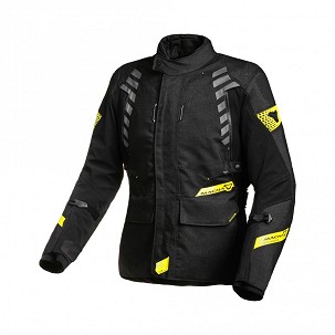 MACNA RASPRODAJA JAKNA (ODVOJIVA TERMO I FIXED RAINTEX) ŽENSKA ULTIMAX LADIES MOTORCYCLE JACKET BLACK/YELLOW BOJA CRNA/ŽUTA VELIČINA L