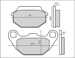 BRENTA PLOČICE KOČIONE KH305 (ORGANIC) KYMCO/SYM