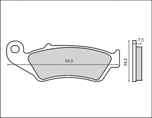 BRENTA PLOČICE KOČIONE KH185 (ORGANIC) CR/CRF/KX/KXF/RM/RMZ/YZ/YZF- PREDNJI TALARIA KOMODO