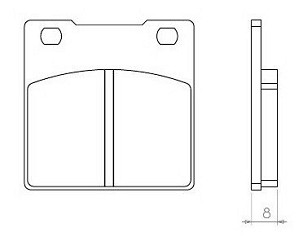 BRENTA PLOČICE KOČIONE KH063 (ORGANIC) SUZUKI GS/GSX/GSF/GSXR/RF/SV- ZADNJI