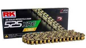 RK LANAC POGONSKI GB525XRE-112 (XW-RING) ZAKIVAK (CLF) U SETU BOJA ZLATNA (ZAPREMINA: ZA 1000 CCM) (42 KN)