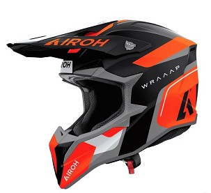 AIROH KACIGA CROSS / ENDURO / ATV / QUAD WRAAAP CONQUER BOJA NARANDŽASTA/CRNA/BELA MAT VELIČINA S