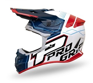 PROGRIP KACIGA CROSS PG3080 ADVENTURE BOJA PLAVA BELA CRVENA VEL. L (3080-227) ( HOMOLOGACIJA ECE 22R06, KOPČA DD )