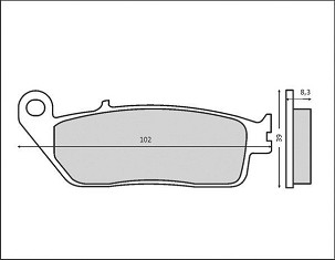 BRENTA PLOČICE KOČIONE KH226 / KH142 (ORGANIC)