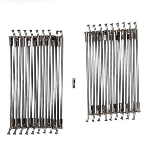 HAAN WHEELS ŽBICE OJAČANE SA NIPLOVIMA (KOMPLET) ZA FELNE ( MT ) YAMAHA XTZ 690 TENERE 700 '19-, ZADNJI / ZADNJE 18 X 2,15 / 18 X 2,50 / 18 X 3,00 BOJA SREBRNA PROFIL MT