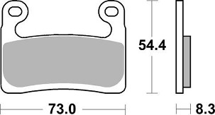 SBS KOČIONE PLOČICE KH724 RACING DUAL SINTER BOJA ZLATNA DISK LEVI PREDNJE BMW S 1000RR, R 1250GS/GS ADVENTURE/RT/RT SPORT '19- (PO PORUDŽBINI - bok@olekmotocykle.pl)