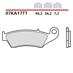 BREMBO 2026/06 KOČIONE PLOČICE KH185 OFF ROAD / ROAD CARBON CERAMIC TT (POLUMETALNE) (ECE R90)