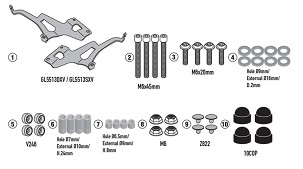 KAPPA MONTAŽA VETROBRANA 9058AK ROYAL ENFIELD SUPER METEOR 650 '23-'25,
