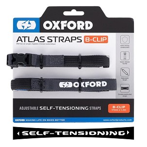 OXFORD TRAKE ZA TRANSPORT ATLAS B-CLIP 17mm x 1.2M 2 KOMADA U SETU BOJA SIVA