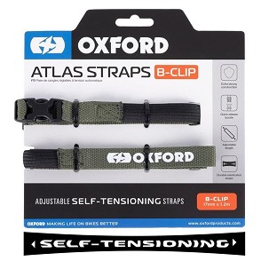 OXFORD TRAKE ZA TRANSPORT ATLAS B-CLIP 17mm x 1.2M 2 KOMADA U SETU BOJA ZELENA (KHAKI)